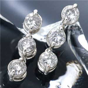 3ストーンダイヤモンドピアス0.5ct〔代引不可〕