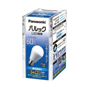 Panasonic LED電球 60形 E26 下方向 昼光色〔代引不可〕