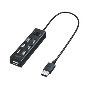 USB2.0ハブ(7ポート) USB-2H702BKN〔代引不可〕