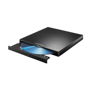 アイオーデータ USB 3.2 Gen1Type-C対応 バスパワー駆動ポータブルDVDドライブ ブラック DVRP-UC8VK 1台〔代引不可〕