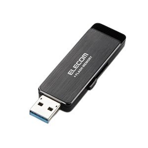 エレコム USB3.0ハードウェア暗号化USBメモリ 32GB ブラック MF-ENU3A32GBK 1個〔代引不可〕