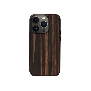 Man ＆ Wood 天然木ケース for iPhone 14 Pro Max Ebony 背面カバー型 I23644i14PM