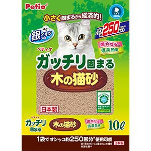 （まとめ）ガッチリ固まる木の猫砂 10L〔×2セット〕 (猫砂)〔代引不可〕