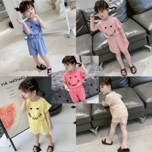 キッズ 子供 服 子供服夏セットアップ半袖 Ｔシャツ+パンツ男の子 女の子2点セットカジュアル系キッズ ベビー マタニティ キッズファッシ