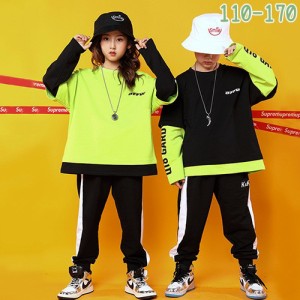 キッズダンス衣装 子供服 セットアップ 子供 ダンス服 ヒップホップ HIPHOP キッズ 女の子 男の子 ガールズ トップス Tシャツ パンツ ダ