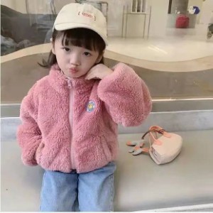 子供服 女の子 冬服 ボアパーカー ジャケット ボアブルゾン ジップアップ キッズ 防寒 アウター 秋冬 かわいい