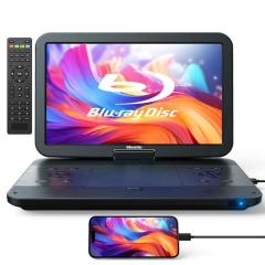 GOnavidio 15.4インチ ポータブルブルーレイプレーヤー HDMI入力 HDMI 