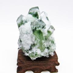 緑水晶 クラスター 台座付属 一点物 182-4506