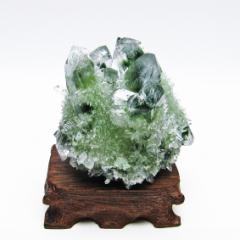 緑水晶 クラスター 台座付属 一点物 182-4514