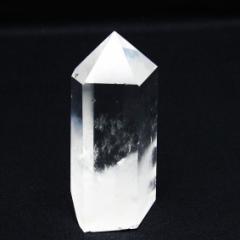 水晶 六角柱 水晶ポイント 原石 置物 一点物  142-6431