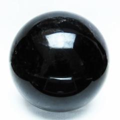 3.8Kg モリオン 丸玉 黒水晶 スフィア 140mm 原石 置物 一点物 [送料無料] 161-737
