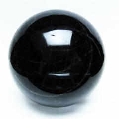 3.5Kg モリオン 丸玉 黒水晶 スフィア 136mm 原石 置物 一点物 [送料無料] 161-745