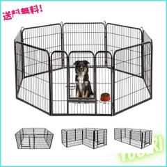 DUDUPET ペットフェンス 大型犬用 中型犬用 ペットケージ パネル8枚