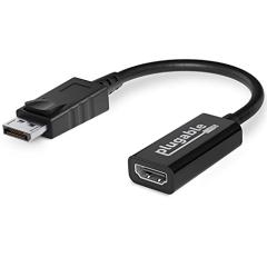 Plugable DisplayPort - HDMI 変換アダプター、アクティブ HDMI 2.0 対応 DisplayPort ポート搭載システム互換 4K@60Hz対応