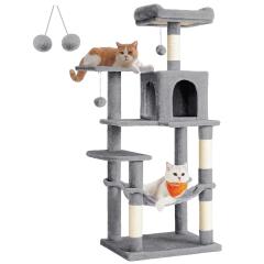 【特価セール】FEANDREA キャットタワー スリム 猫タワー ハンモック 耐 FEANDREA キャットタワー スリム 猫タワー ハンモック 耐荷重15kg 大型