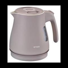 【WEB限定】タイガー魔法瓶 電気ケトル 驚速 軽量 蒸気セーブ 湯沸かし 0.8L 転倒お湯漏れ防止 カラ炊き防止 ベージュ PCM-N080