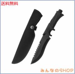 Dcenrun シースナイフ サバイバルナイフ アウトドア バーベキュー 釣り 切れ味良い 握りやすい 安全ハンマー付き