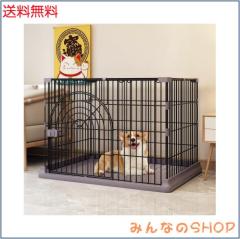Rshtong 犬 ケージ 犬用サークル ペットケージ 犬 ゲージ 屋根付き 幅