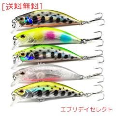 VMSIXVM 渓流 ルアー ミノーセット 5個5色 トラウト ミノー 管理釣り場