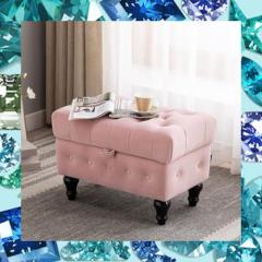 Altrobene 収納スツール 大容量収納 収納ベンチ ベルベット 足置き