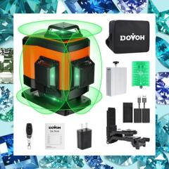 DOVOH グリーンレーザー墨出し器 4x360° 16ライン レーザー墨出し器