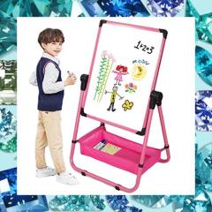 【在庫処分】お絵かきボード 子供用 黒板 ホワイトボード イーゼル 鉄製 折りた Amazon.co.jp: お絵かきボード 子供用 黒板 ホワイトボード イーゼル