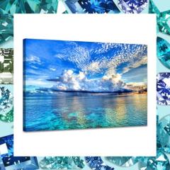 海絵 アートパネル 青い海 ポスター 自然風景 日光 絵画 風景画 壁掛け