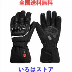 SNOW DEER バイク用 電熱グローブ ヒーター手袋 冬 防水 防寒 USB充電 充電式 7.4Vバッテリー付き