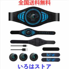 EMS 腹筋ベルト ジェルシート不要 6種類モード 三つのコントローラー 19段階強度 腹筋マシン 筋トレ 二つ腕ベルト付き 腹筋トレーニング