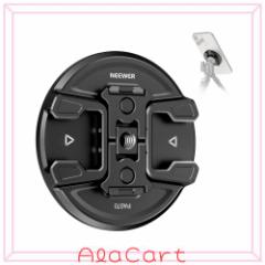 NEEWER マグネット式スマホ三脚マウント 粘着磁気リング/アクションカメラアダプター/アンチオフピン付きコールドシュー/1/4”ネジ付き