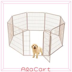 小 中 大型犬 動物 サークル 室内 組み換え可能 折りたたみ ダブルロック YumeTail ペットサークル 犬 ペットフェンス サークルケージ ドア付き