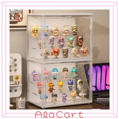 フィギュアケース 2個セット LEDライト付き コレクションケース