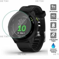 Garmin Forerunner 55 158用強化ガラススクリーンプロテクター スマートウォッチ用保護フィルム 2個