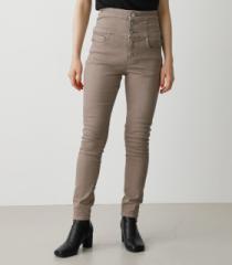 y55OFFz y518(y)23:59܂ŊԌ艿izHI-WAIST BUTTON DENIM SKINNY2/nCEGXg{^fjXLj[2 WOMENSfB[X