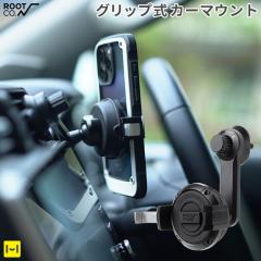 ROOT CO. �ԍڃX�}�z�z���_�[ �ԍڗp �O���b�v �N���b�v ���� �ԃX�}�z�X�^���h PLAY GRIP. SMART CAR MOUNT ver.2 �u���b�N �ԗp �J�[�p