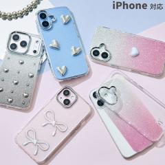 PHONEAR iPhone17 �N���A�P�[�X 17Pro 16 16Pro 15 14 13 Shiny Gem iPhone�P�[�X�y �Ղ����� ���̓I ���{�� �n�[�g �X�}�z�P�[�X �V���o