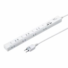 �X���� �d���^�b�v USB�� 8�� 3m[TAP-SLIM8U-3] 