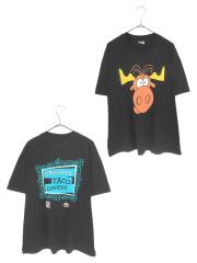 レディース 古着 80s USA製 カラフル タイル柄風 プリント 開襟 ボックス 半袖 シャツ M 古着 レディース 古着 80s USA製 カラフル タイル柄風 プリント 開襟