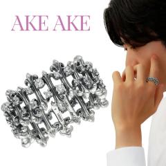 AKEAKE �M�����N�V�A �v���t�F�V�[ �����O �w�� 13�� 18.5�� �����Y�����O �V���o�[ �N���X�^�� ���� �����[ �t���A �͗l �p�^�[�� �u��