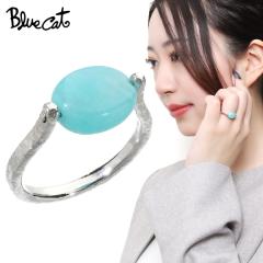 Blue Cat �A�}�]�i�C�g �X�g�[�� �����O �w�� 9�`15�� ���f�B�[�X�����O �V���o�[ 925 �V�R�� �A�C�X�u���[ �� �O���[�� �V���v�� �i�`