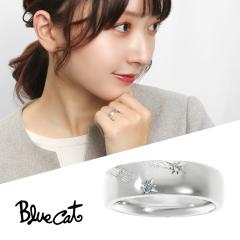 Blue Cat ���L �b�� �_�C�������h ���ꐯ �����O �w�� 8�`15�� �V���o�[925 �V���v�� �� �X�^�[ ���������� �X�^�C���b�V�� �}�j�b�V�� 