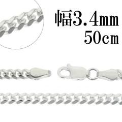 �V���o�[�`�F�[�� �}�C�A�~�L���[�o���`�F�[�� �l�b�N���X ����3.4mm 50cm �V���o�[925 �� ���ւ� �L�w�C �약 �V���o�[�l�b�N���X�`�F�[