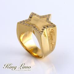 King Limo KING STAR �p���F �L���O�X�^�[ �����O �� K18�S�[���h�R�[�e�B���O �L���O���� �V���o�[925 �V���o�[�A�N�Z�T���[ �� �V���o