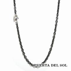 PUERTA DEL SOL �����ׂ� �ۃA�Y�L �V���o�[�`�F�[�� �l�b�N���X�`�F�[�� �u���b�N 40cm �V���o�[925 �`�^���R�[�e�B���O ���j�Z�b�N�X