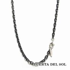 PUERTA DEL SOL �����ׂ� �J�b�g�A�Y�L �V���o�[�`�F�[�� �l�b�N���X�`�F�[�� �u���b�N 50cm �V���o�[925 �`�^���R�[�e�B���O ���j�Z�b�N