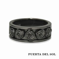 PUERTA DEL SOL Five Rose �ԕ� ���[�Y �K�N �o�� �����O(7���`23��) �u���b�N �V���o�[950 �`�^���R�[�e�B���O ���j�Z�b�N�X �V���o�[�A