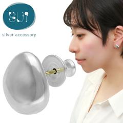 Sui ���䂽�� �V���o�[ �s�A�X 1P �Ў��p K18�|�X�g �V���o�[925 ���f�B�[�X �� �L�@�I �ꗱ �V���v�� �� �~�` �T�[�N�� �I�[�o�� �傫��