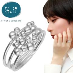 Sui �w偂̑��ɉJ �V���o�[ �����O �w�� 3�`27�� ���f�B�[�X �V���o�[925 3�A �d�˕t�� �Ԃ� �L���L�� �O�A �d�˒��� ���I �{����