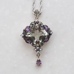 ROKUZAN �O���[���A���W�X�g �u���[�` �y���_���g�g�b�v (�`�F�[���Ȃ�) �l�b�N���X �y���_���g �g�b�v �w�b�h �V���o�[925 �A���W�X�g 