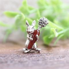 ROKUZAN �J�[�l���A�� �E�T�M �u���[�` �y���_���g�g�b�v (�`�F�[���Ȃ�) �l�b�N���X �y���_���g �g�b�v �w�b�h �V���o�[925 �}�[�J�T�C